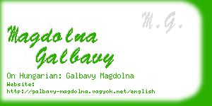 magdolna galbavy business card